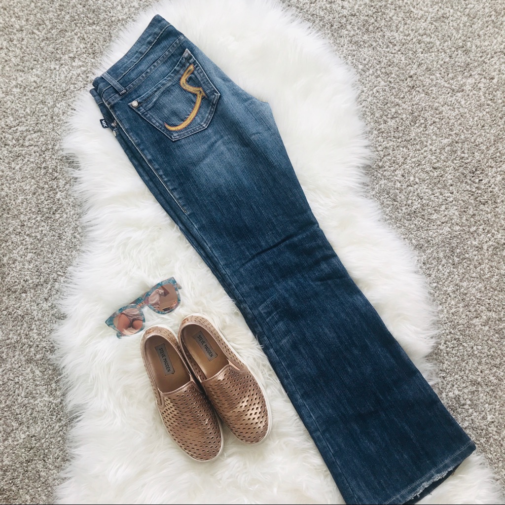 Rock & Republic Kassandra Low Rise Flare Jeans Size 28 Y2k